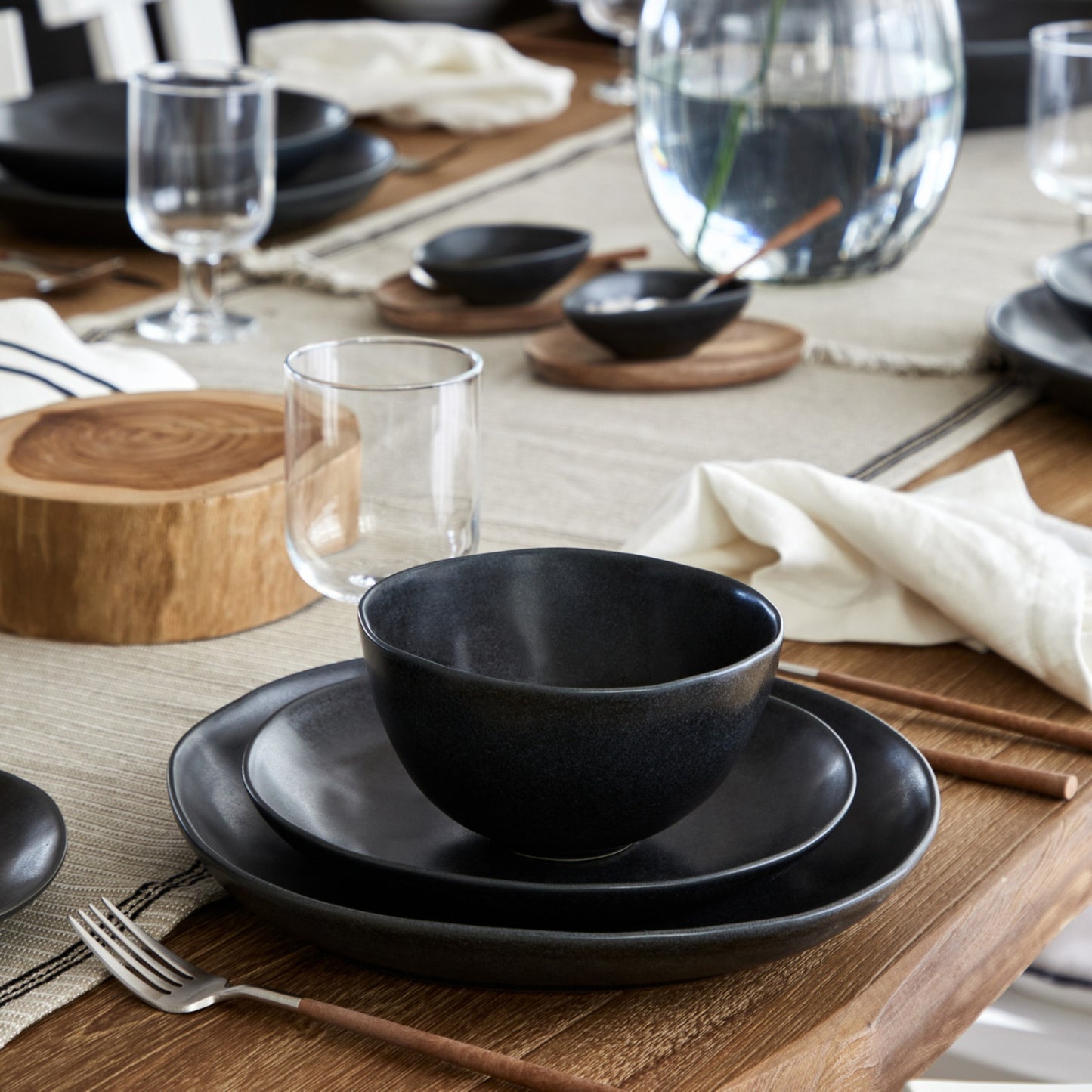 Livia Costa Nova Salad Plate - Matte Black - Set of 4