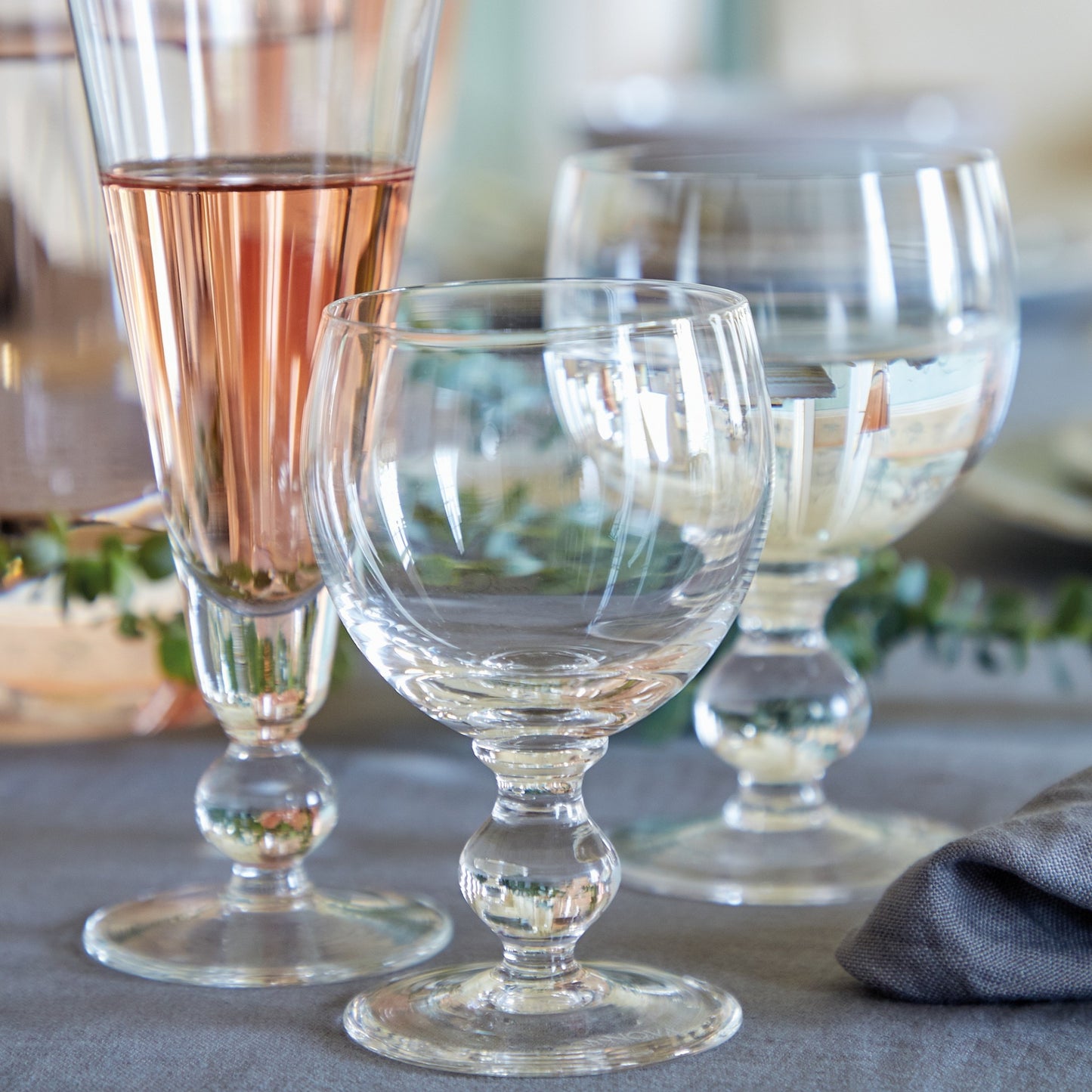 Handmade Crystalline Wine Glasses  - Set 6