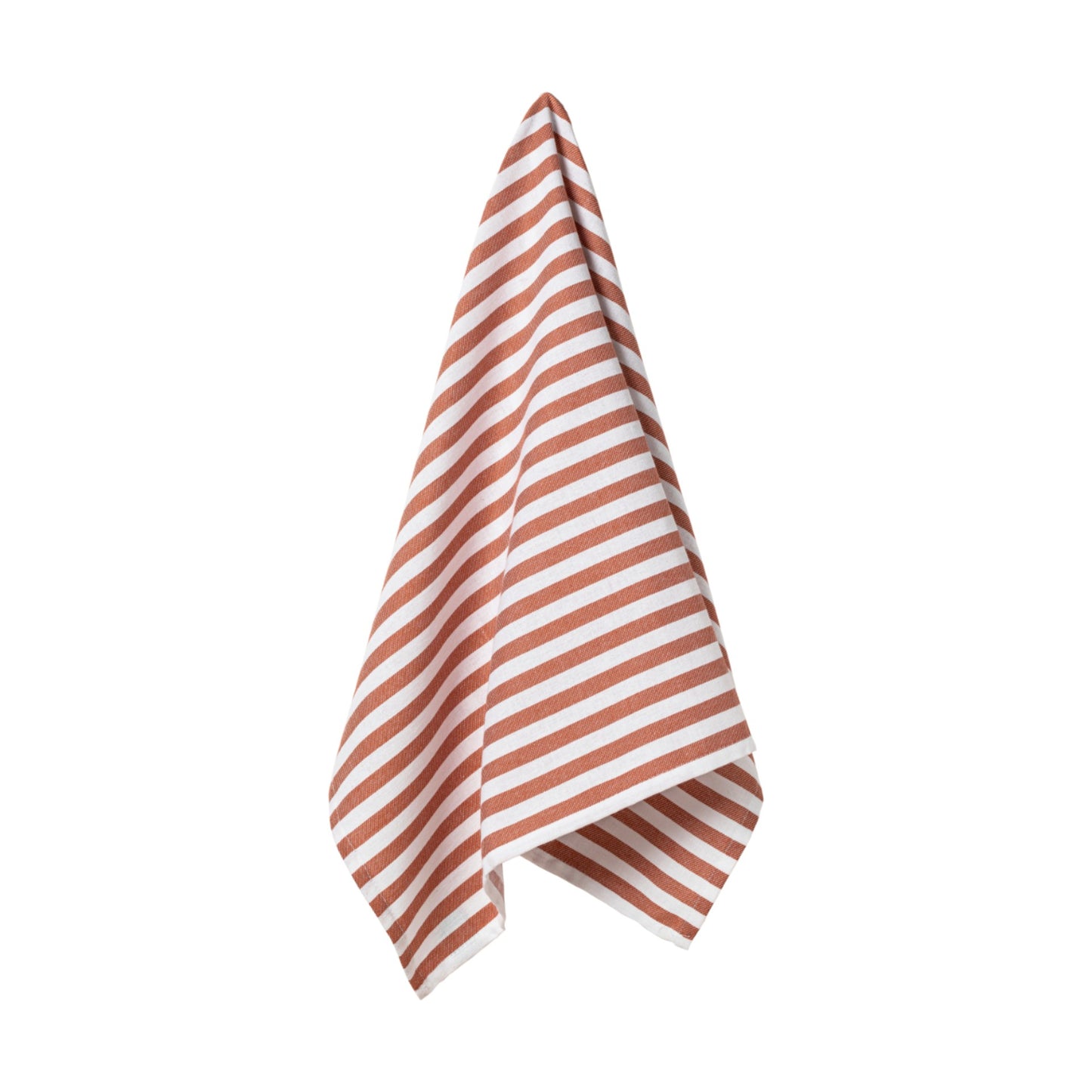 Kitchen Towel Stripes 100% Cotton Captain Orange - Set of 4