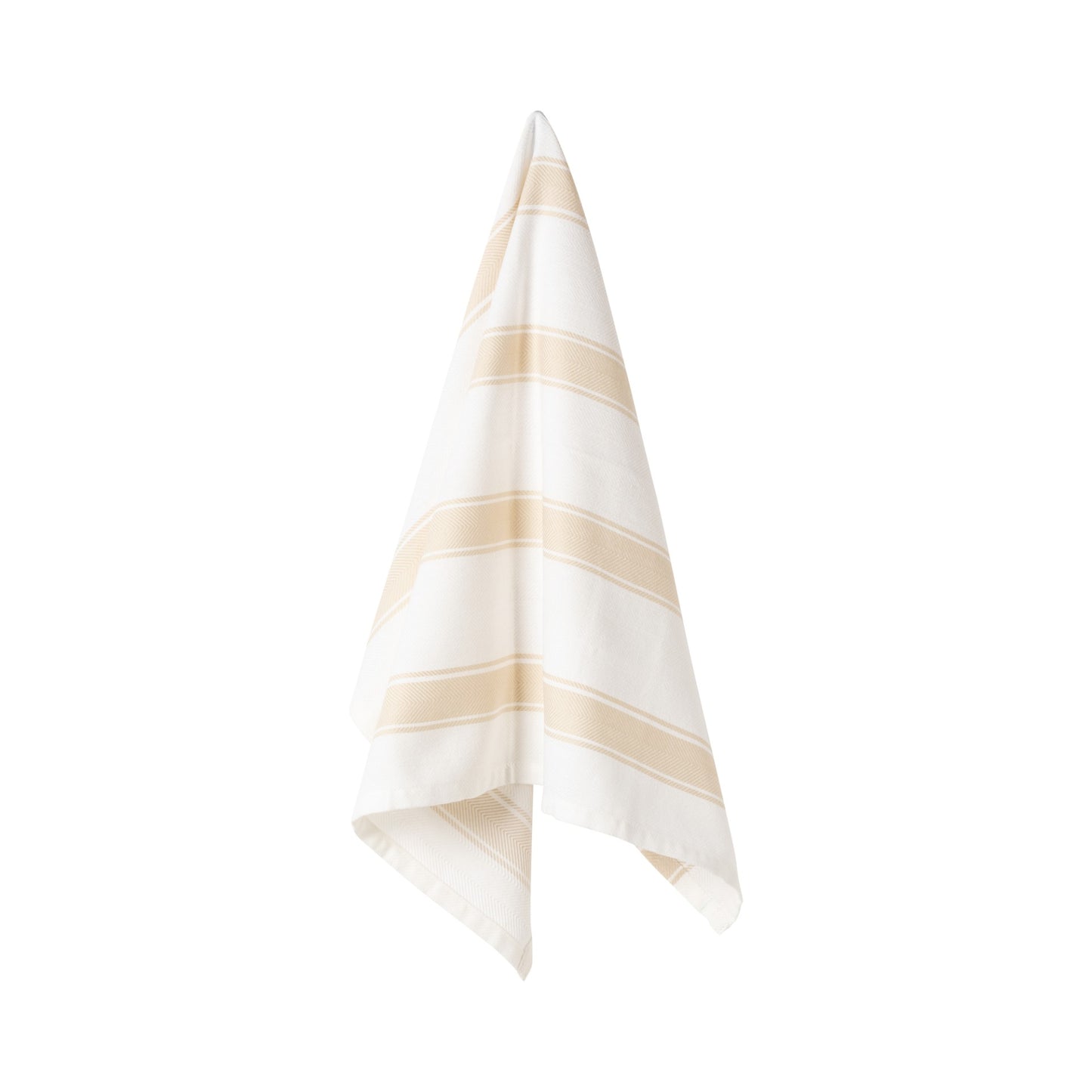 Kitchen Towel Stripes 100% Cotton Vanilla - Set of 4