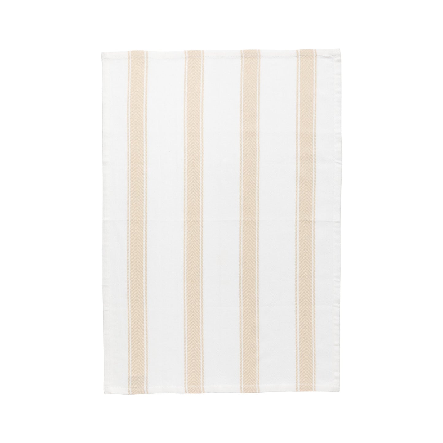 Kitchen Towel Stripes 100% Cotton Vanilla - Set of 4