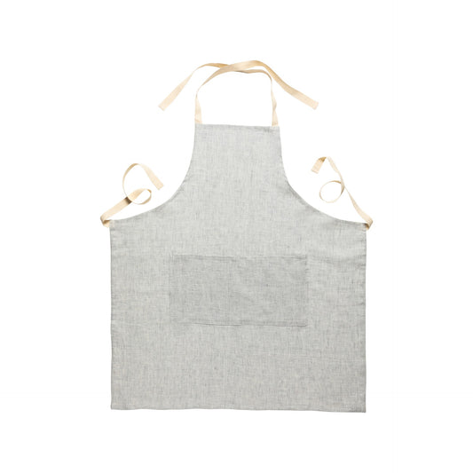 Kitchen Apron 100% Linen Light Blue