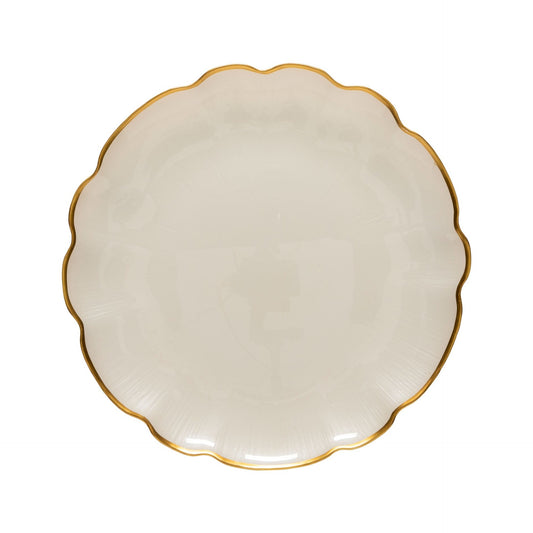 Francesca Costa Nova Scallop Charger Plate Plates with GOLD - 13" - Set of 2