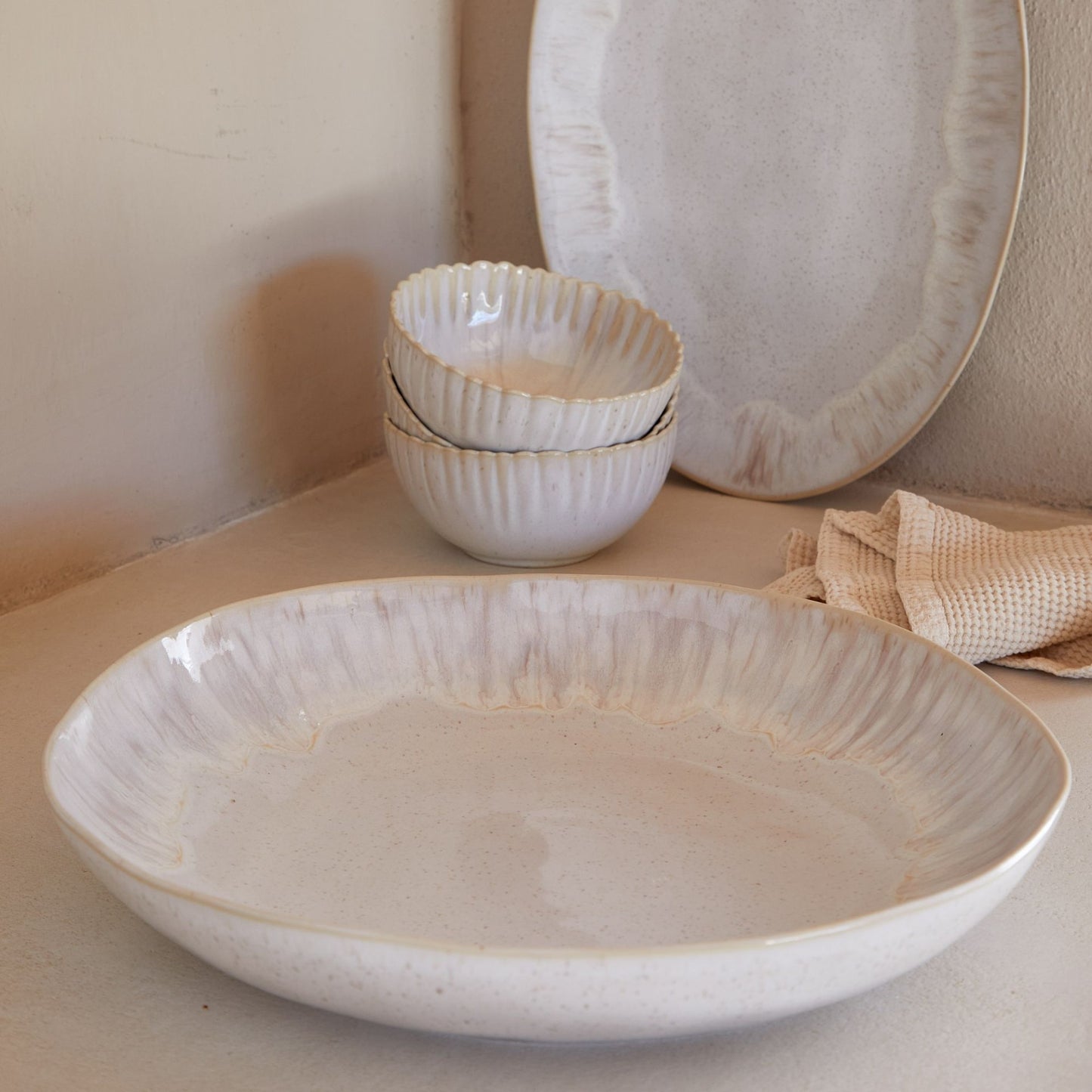 Eivissa Costa Nova Pasta / Serving Bowl - Sand Beige