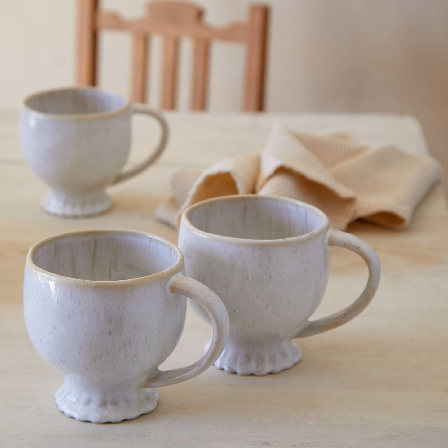 Mallorca Costa Nova Sand Beige Mug - Set of 4