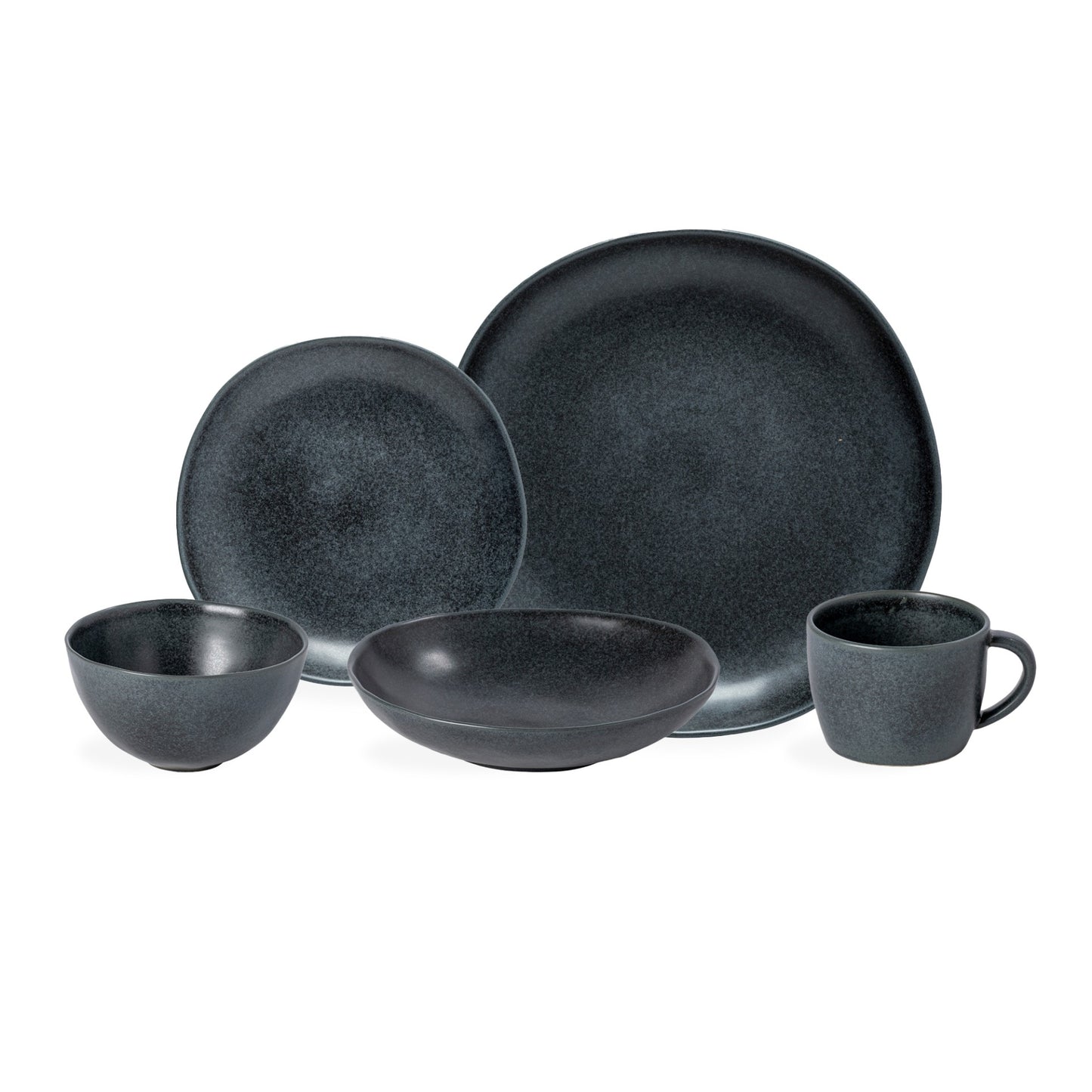 Livia Costa Nova 5 Piece Place Setting - Matte Black