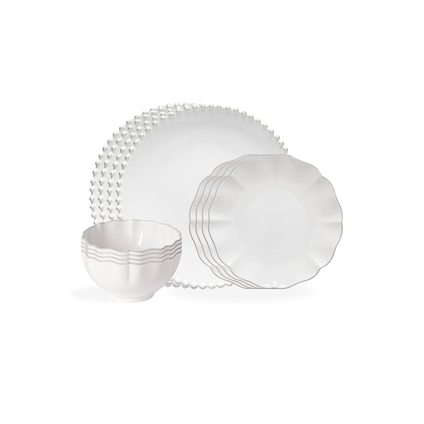 Pearl & Rosa Costa Nova 12 Piece Place Dinnerware Setting with Bowl