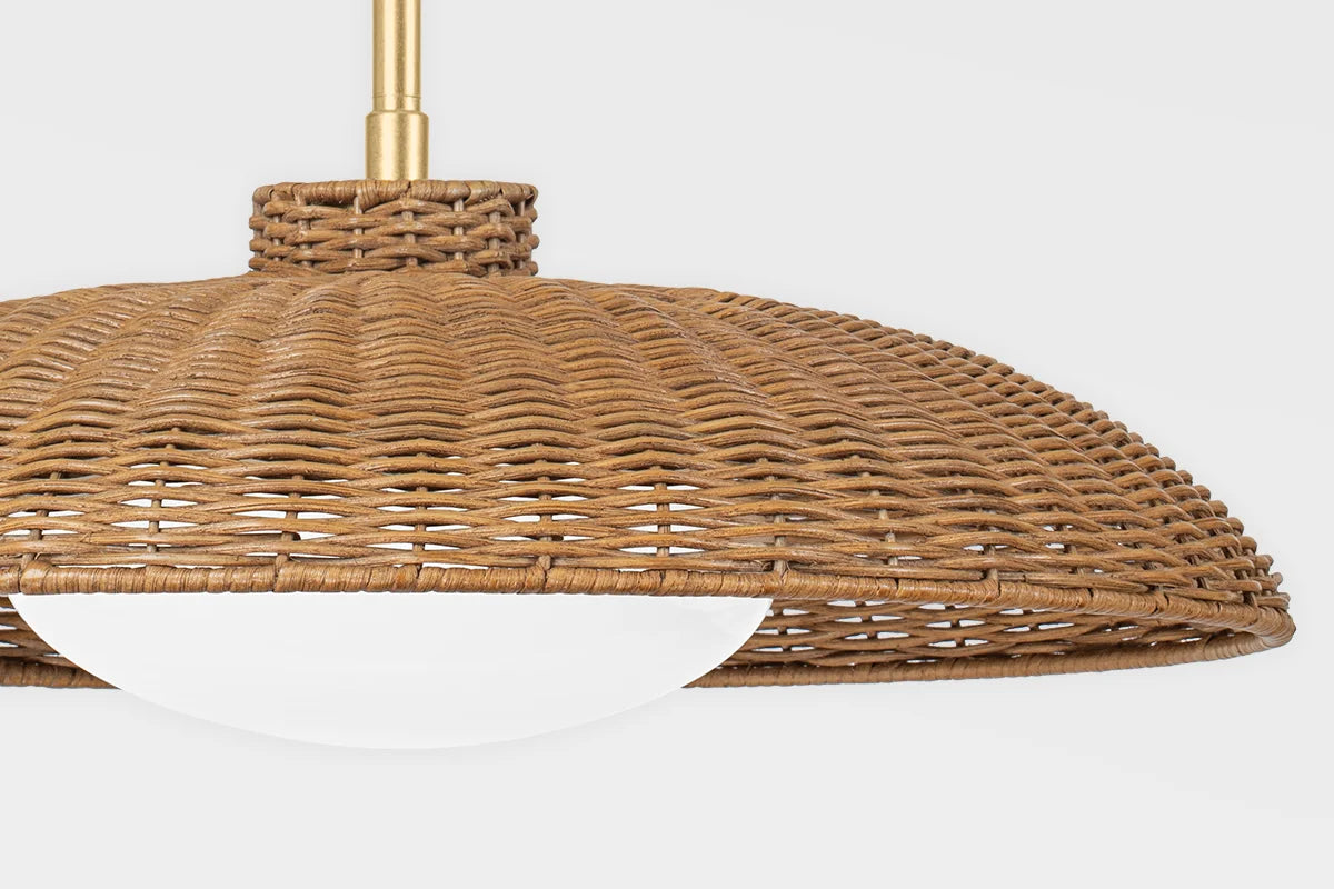 Delaney Rattan Pendant Small