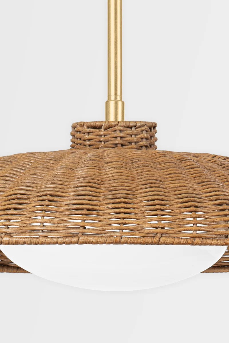 Delaney Rattan Pendant Small