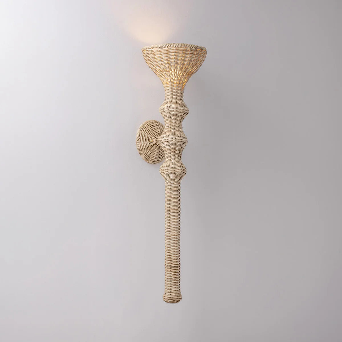 Marrakech Rattan Wicker Coastal Wall Sconce