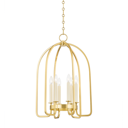 Avila Aged Brass Lantern Pendant Large