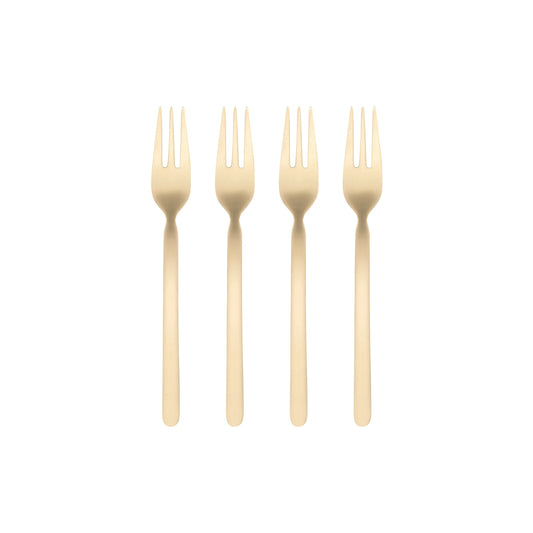 STELLA Cake Forks - Set Of 4 - PVD Coated Stainless Steel GOLD