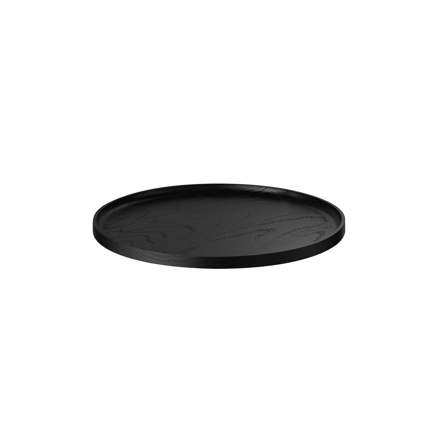 OKU Oak Round Tray - Black Small