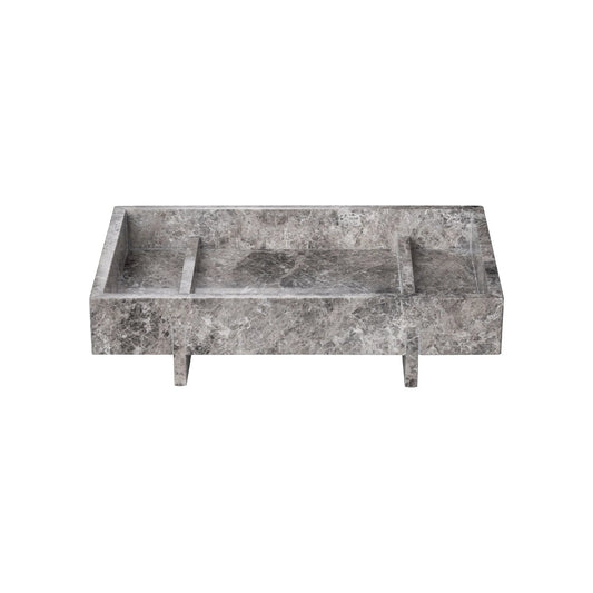 ABENTO Tabletop Tray Charcoal Terrazzo Marble