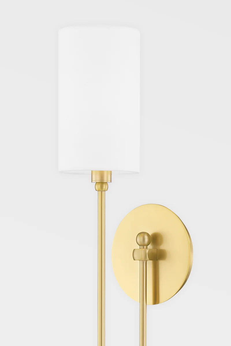 Faith Aged Brass Wall Sconce