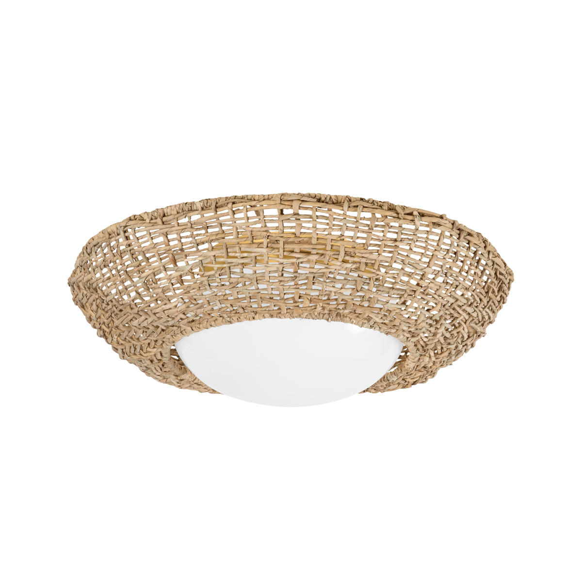 Kingston Coastal Rattan Flush Mount