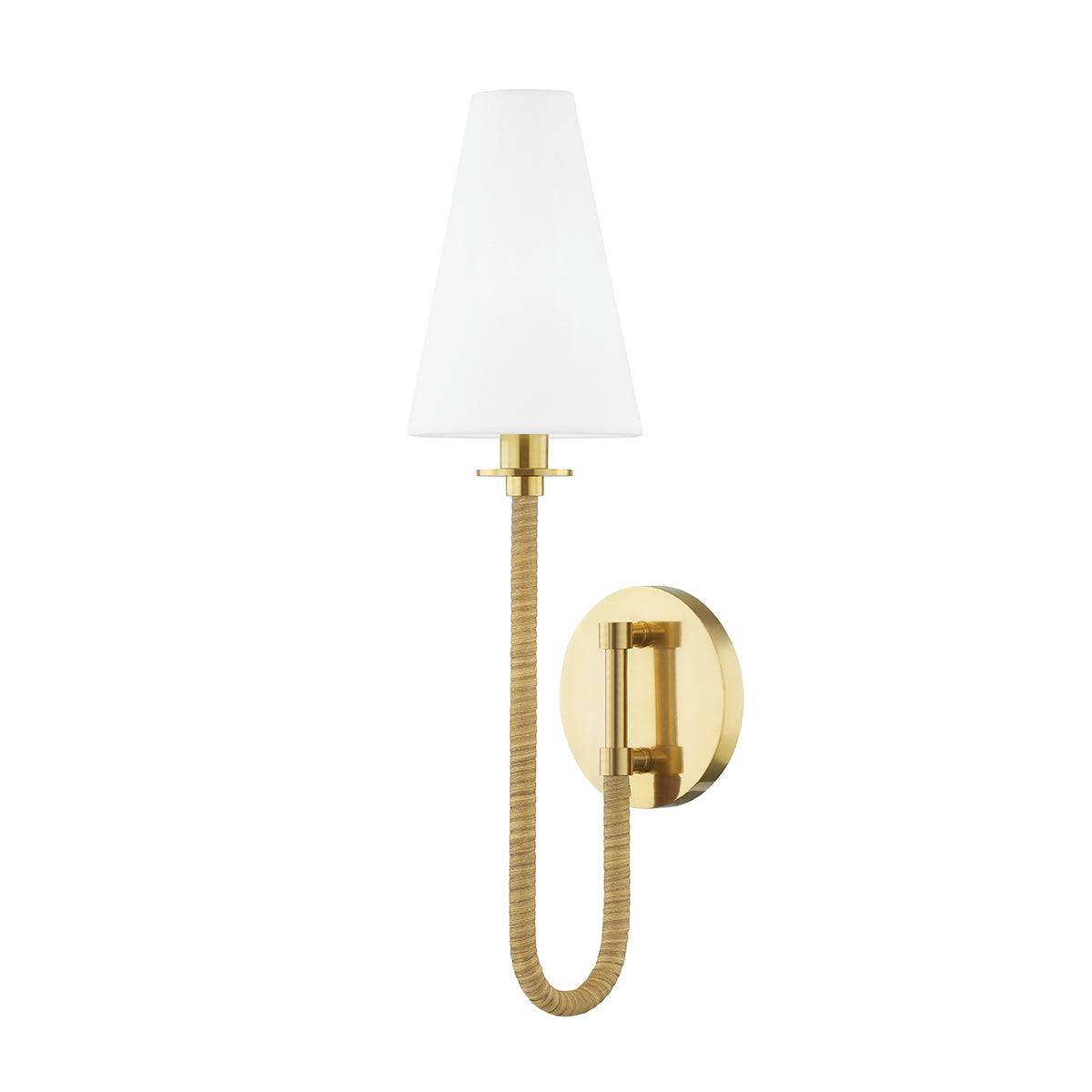 Rosalie Coastal Brass Wall Sconce