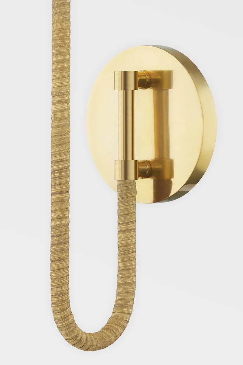 Rosalie Coastal Brass Wall Sconce