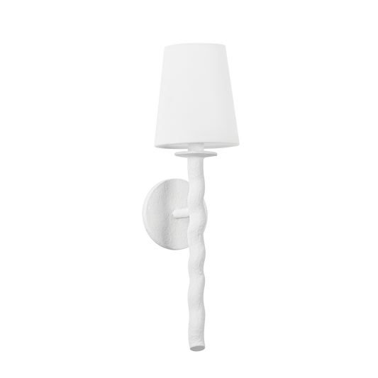 Sweet Sister Textured White Swirl Shade Wall Sconce