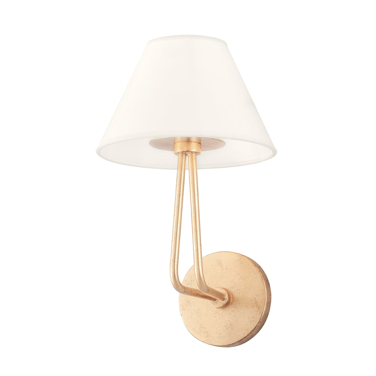 Lido Cream Shade Vintage Gold Wall Sconce