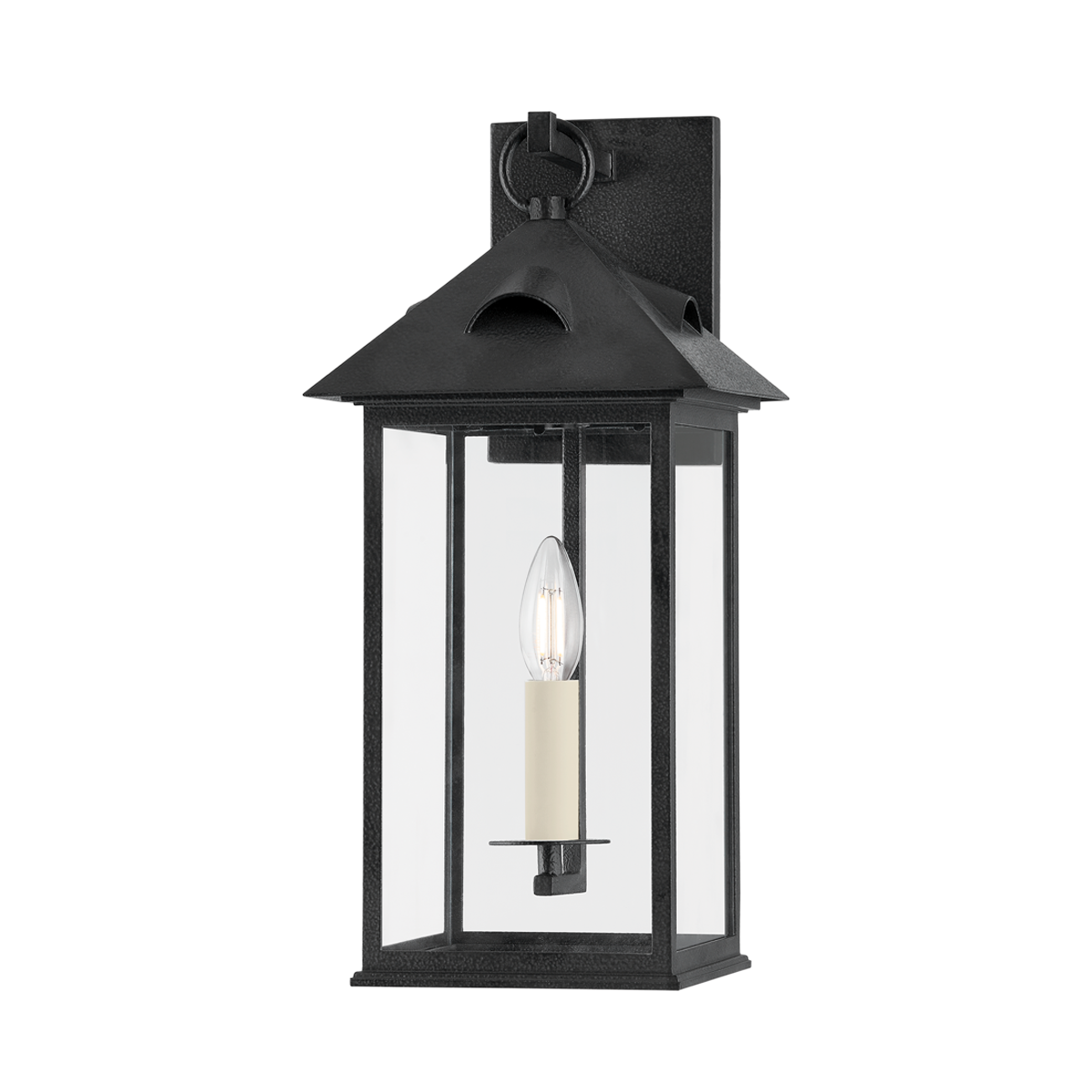 Cobblestone Outdoor Lantern Wall Sconce Mid-Size