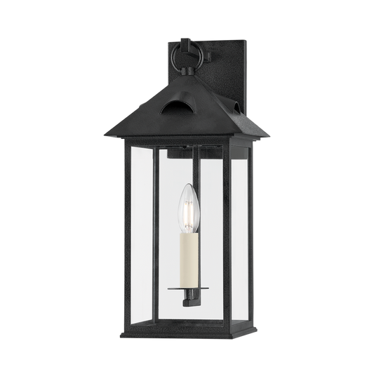 Cobblestone Outdoor Lantern Wall Sconce Mid-Size