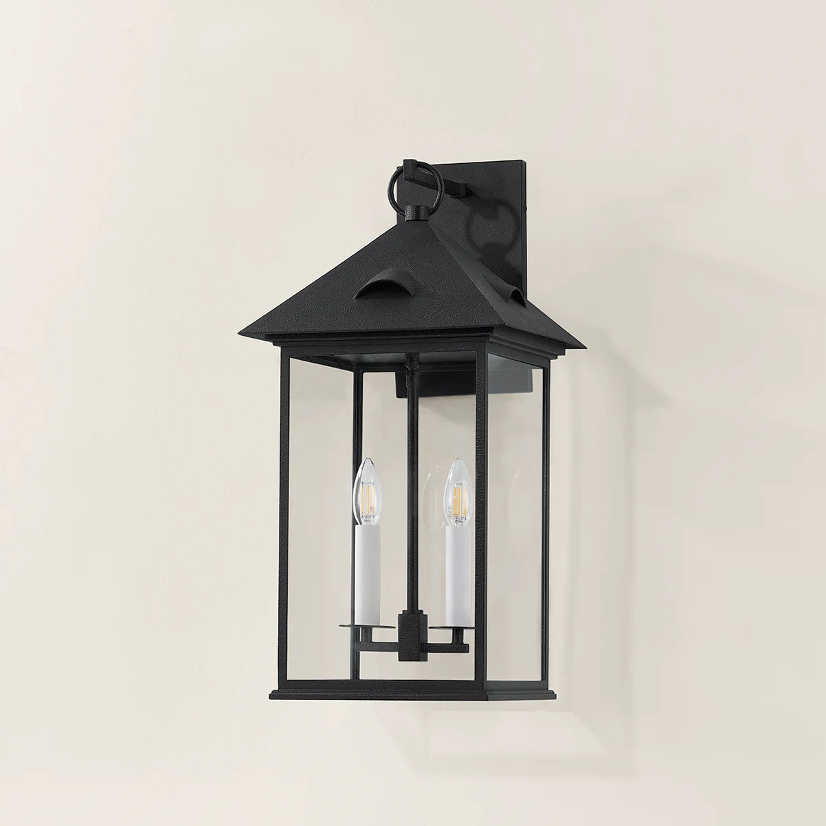 Cobblestone Outdoor Lantern Wall Sconce Medium