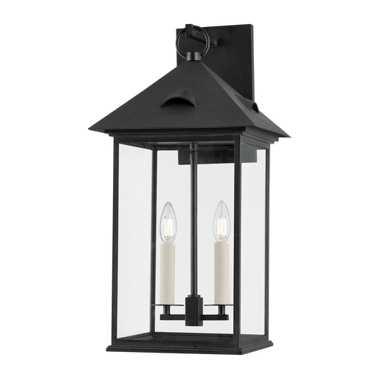 Cobblestone Outdoor Lantern Wall Sconce Large