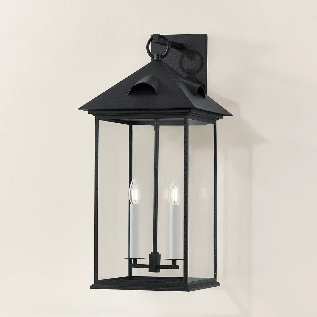 Cobblestone Outdoor Lantern Wall Sconce Large