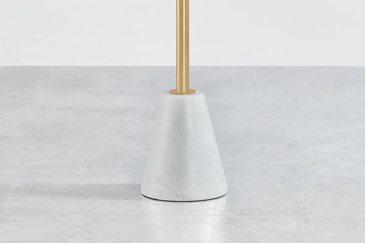 Flamingo Carrara Brass Floor Lamp