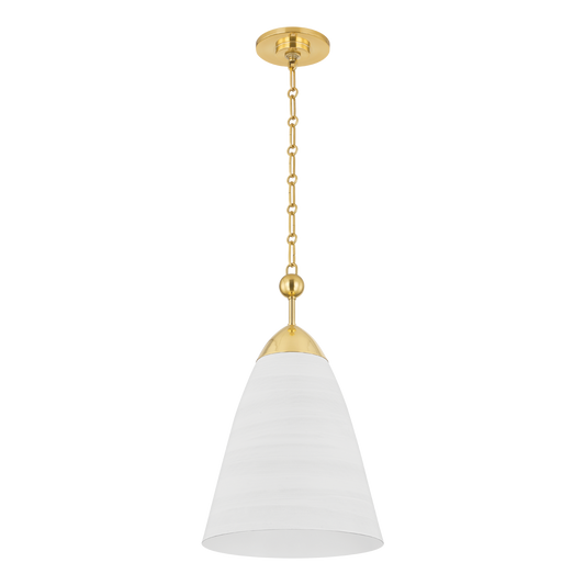 Bells White Plaster Pendant Small