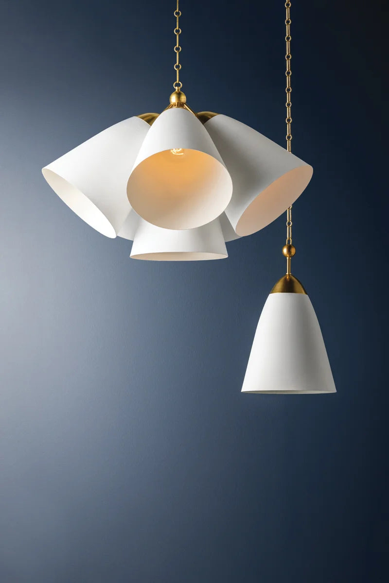 Bells White Plaster Pendant