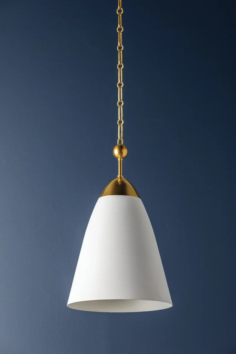 Bells White Plaster Pendant Small