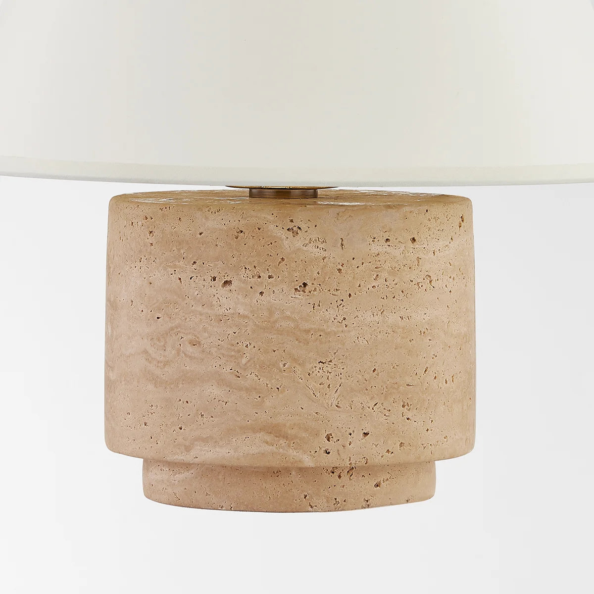 Organic Desert Travertine Shade Table Lamp