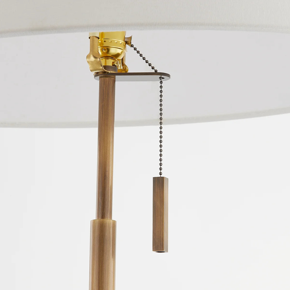 Chic Shade Brass Floor Lamp