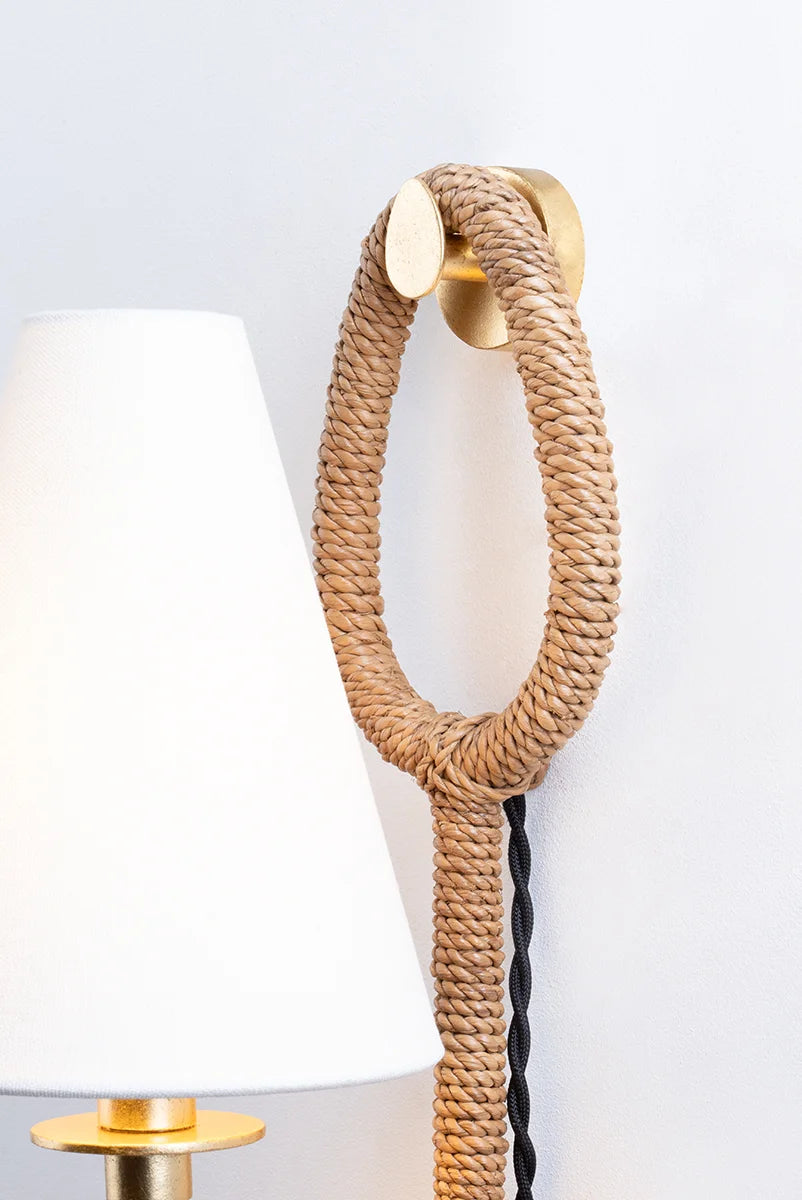 Deven Rope Plug-In Wall Sconce