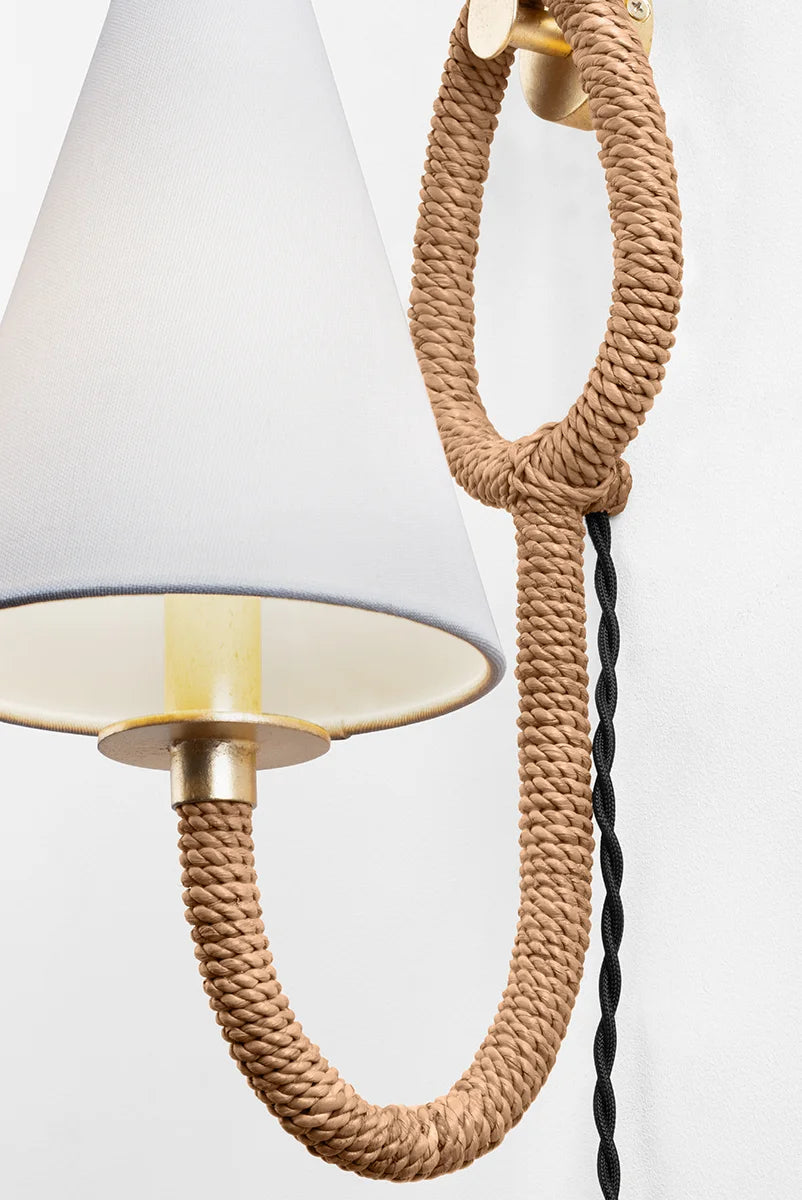 Deven Rope Plug-In Wall Sconce