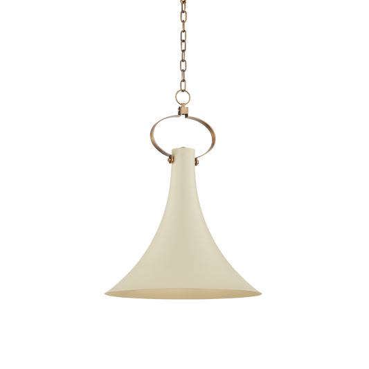 Belle Sand Curved Pendant Small