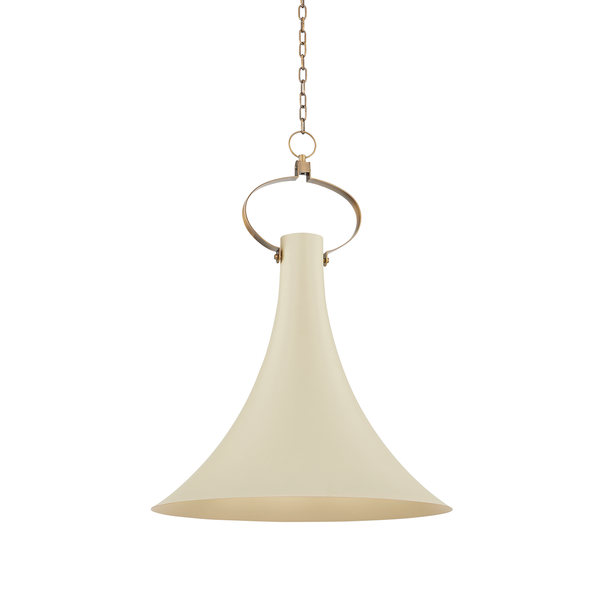 Belle Sand Curved Pendant Large