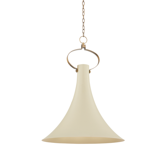 Belle Sand Curved Pendant Large