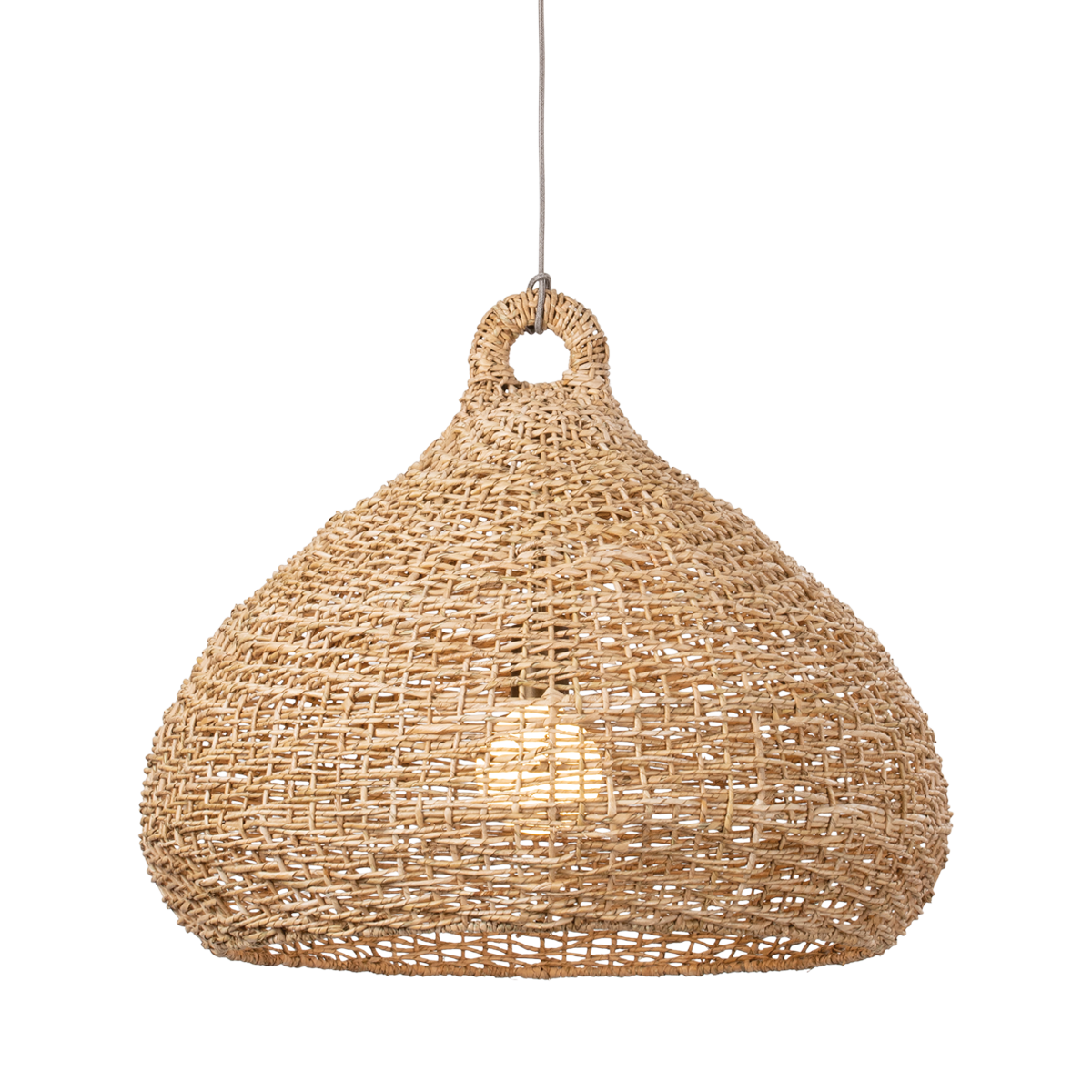 Droplet Rattan Coastal Pendant Large