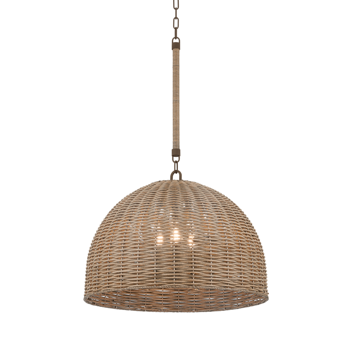 Outdoor Brooksie Rattan Coastal Pendant Small