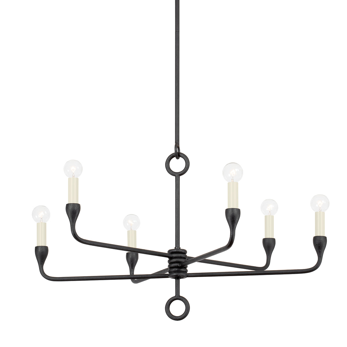 Pivot Linear Black Iron Chandelier Large