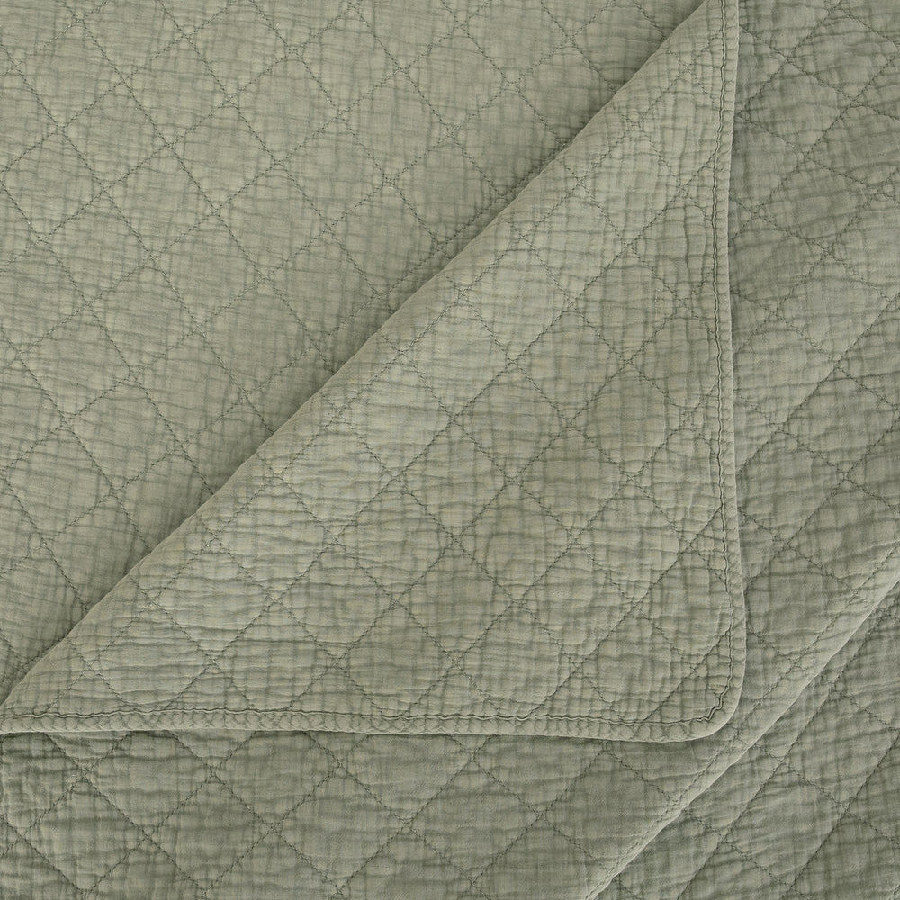 Cotton Stonewashed Gauze Quilt Celadon