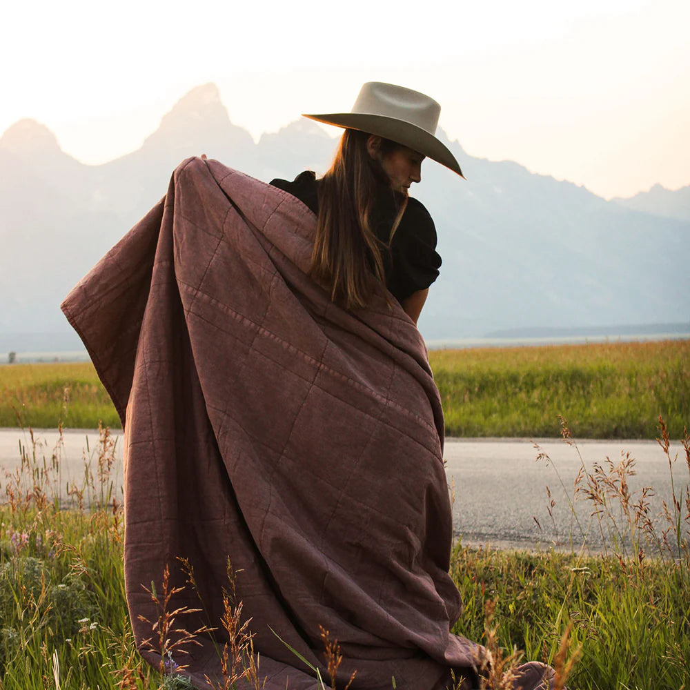 Cotton Stonewashed Canvas Coverlet Sarsaparilla