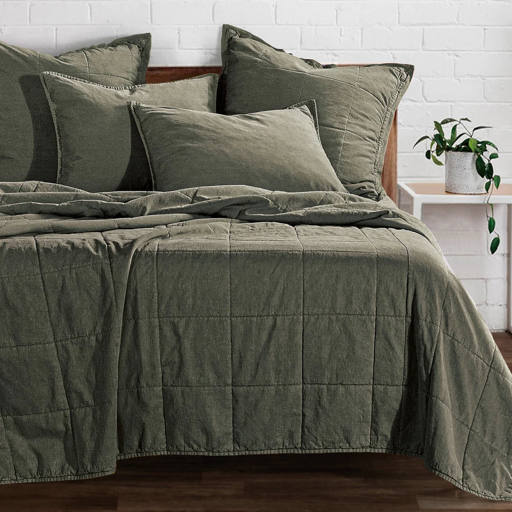 Cotton Stonewashed Canvas Coverlet Duffle Green