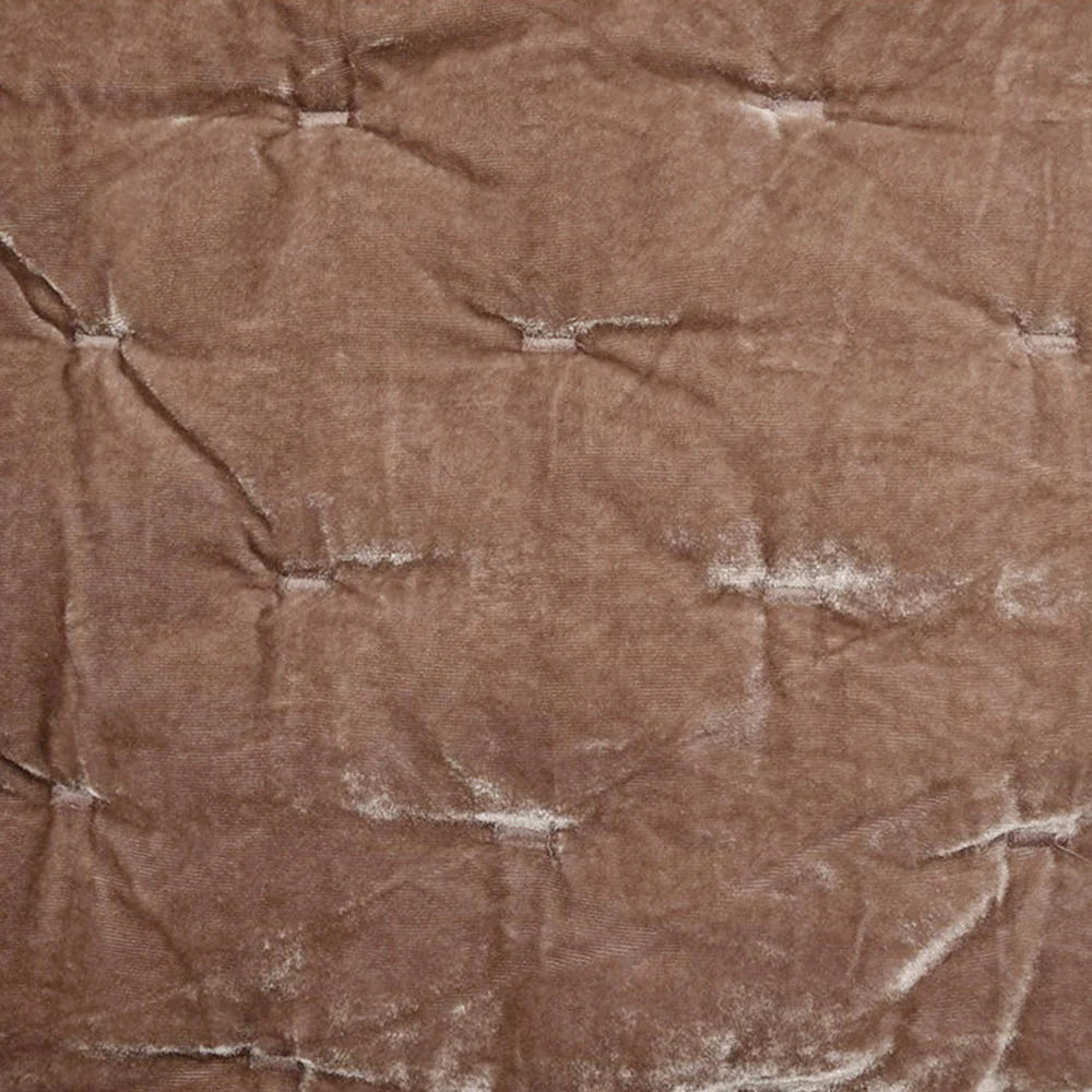 Sienna Faux Silk Velvet Quilt Copper Dusty Rose