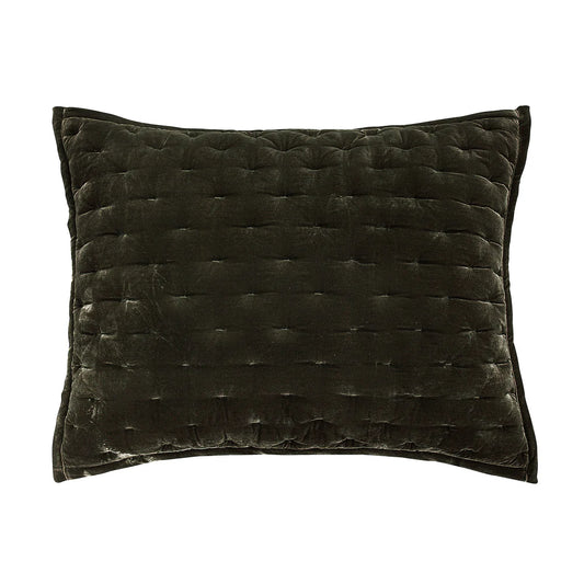 Sienna Faux Silk Velvet Pillow Fern Green