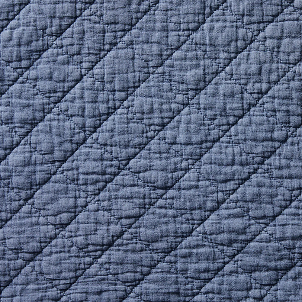 Cotton Stonewashed Gauze Quilt French Blue