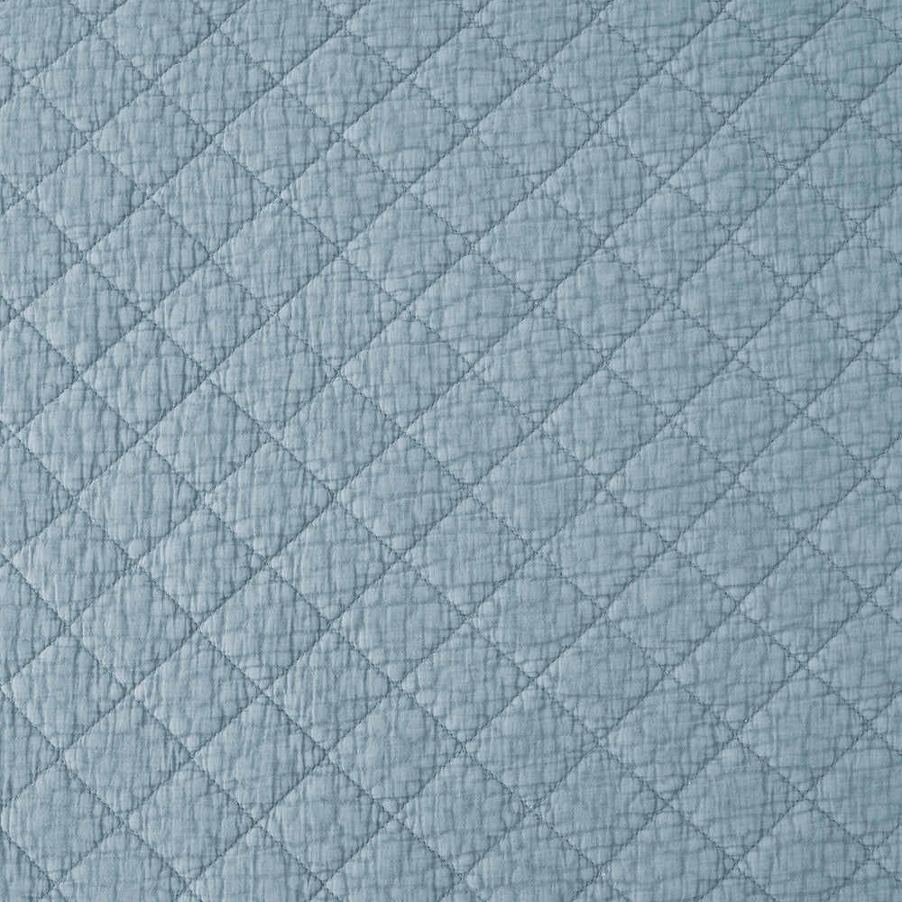 Cotton Stonewashed Gauze Quilt Mineral Blue